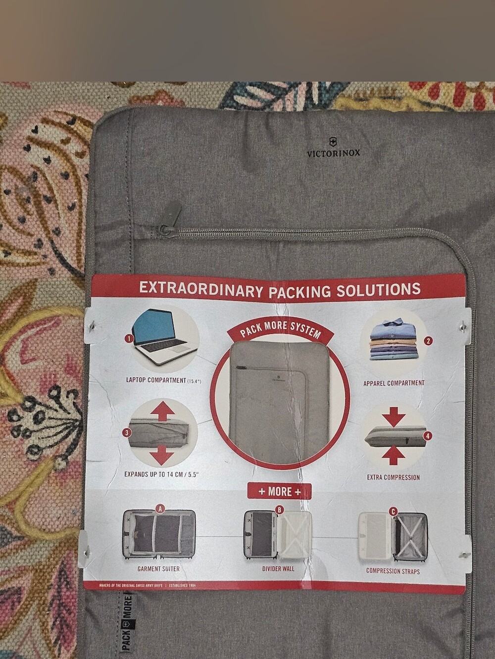 Victorinox Pack More System Expandable NWT Large Packing Cube Bag Plane Travel